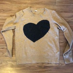 J. Crew Factory Crooked Heart Merino Wool Sweater